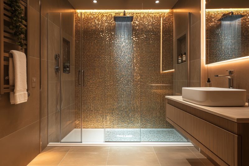 Spa-inspired shower with multiple spray heads